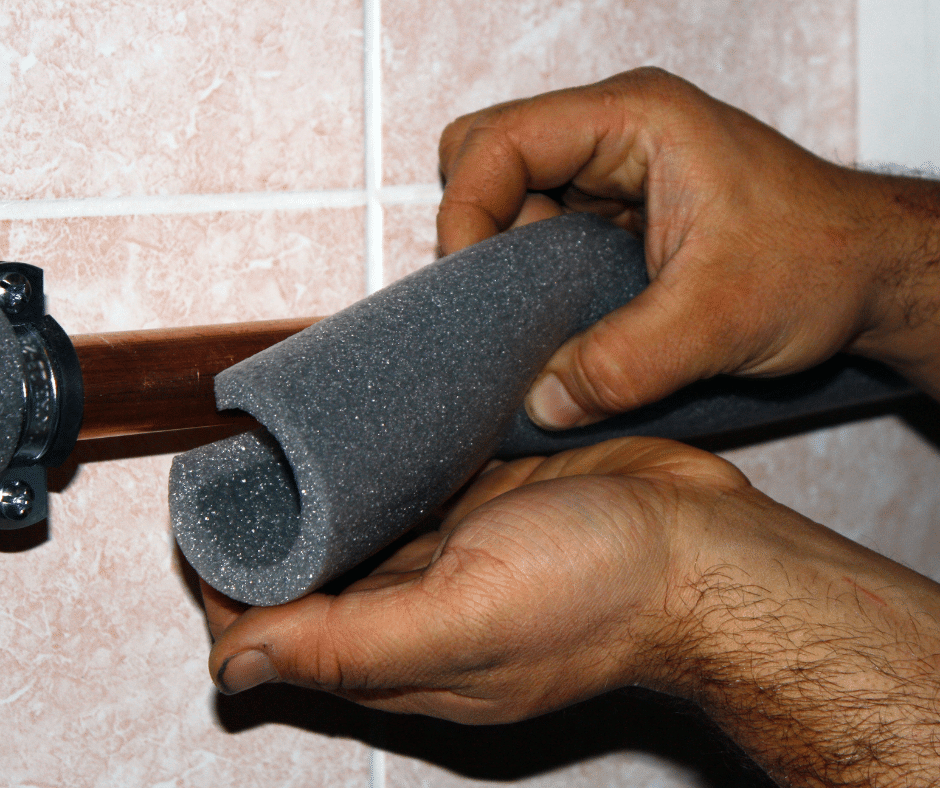frozen drain pipes in winter